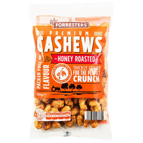 Forresters Honey Roasted Cashews (400 gs)