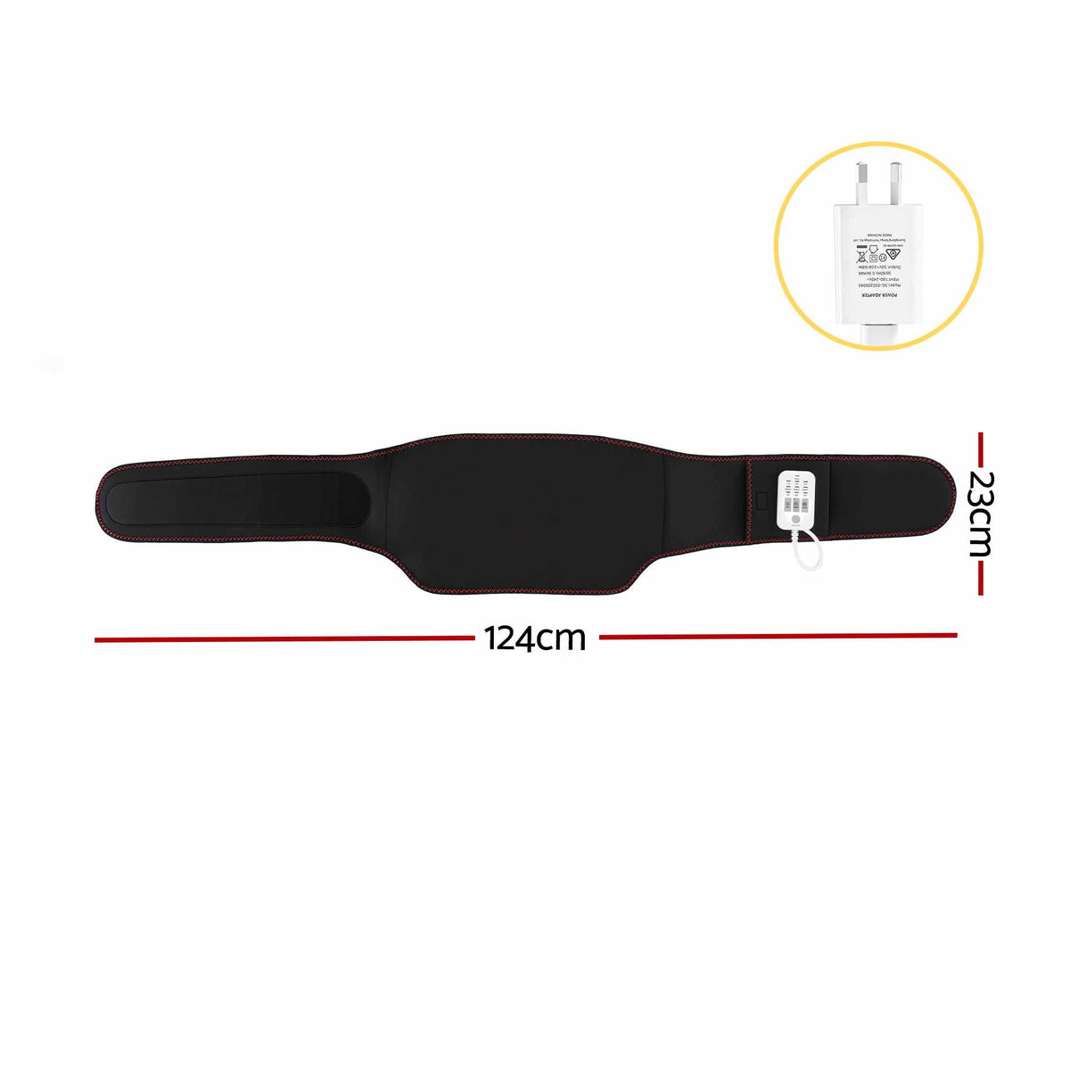 Livemor Back Massager for Sciatica Relief, Airbag Traction and Heat Lumbar Support Belt, 124cm