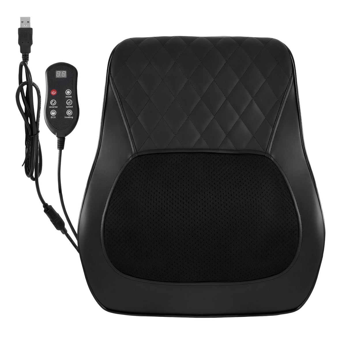 Livemor Back Massager with Heat and Traction, Neck and Shoulder Massage Pillow, Ergonomic Backrest for Office Chair & Sofa, Lumbar Support Cushion with 2-Level Thermal Relief, 6 Modes for Cervical & Full Body Pain Relief, Large