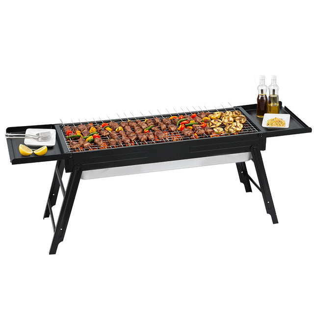 Grillz Charcoal BBQ Grill Smoker Portable Barbecue Outdoor Foldable Camping