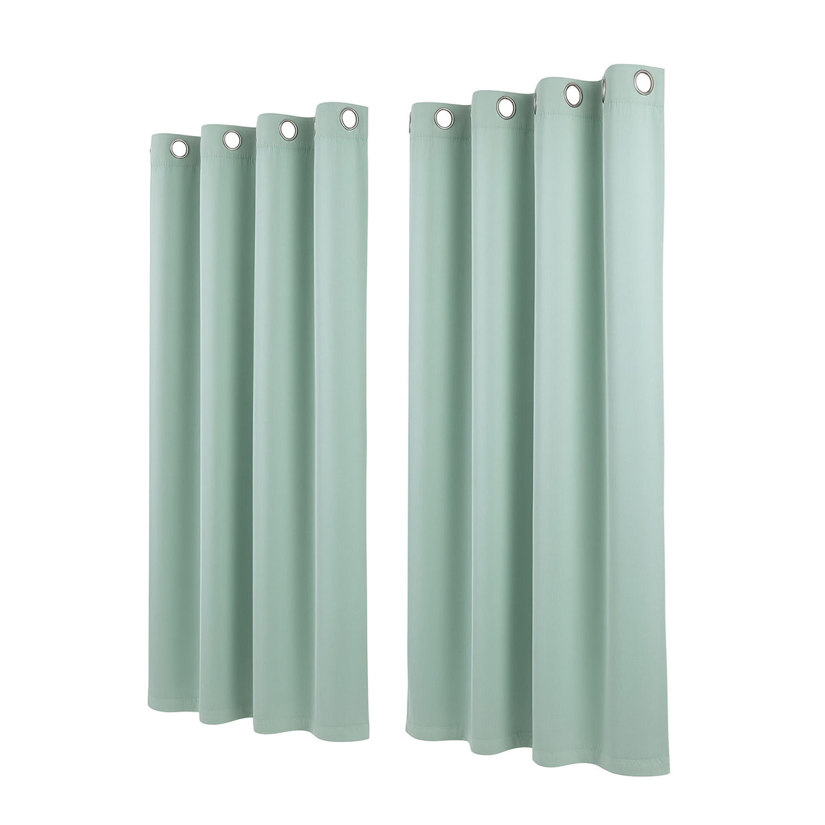 Artiss Blockout Curtains 2X 132x160cm Thermal Insulated Eyelet Drapes Green