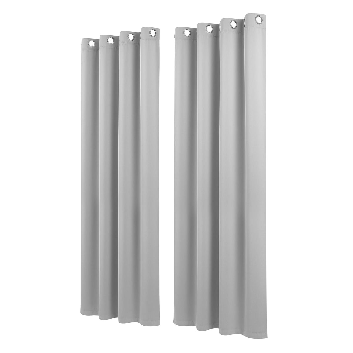 Artiss Blockout Curtains 2X 132x213cm Thermal Insulated Eyelet Drapes Grey