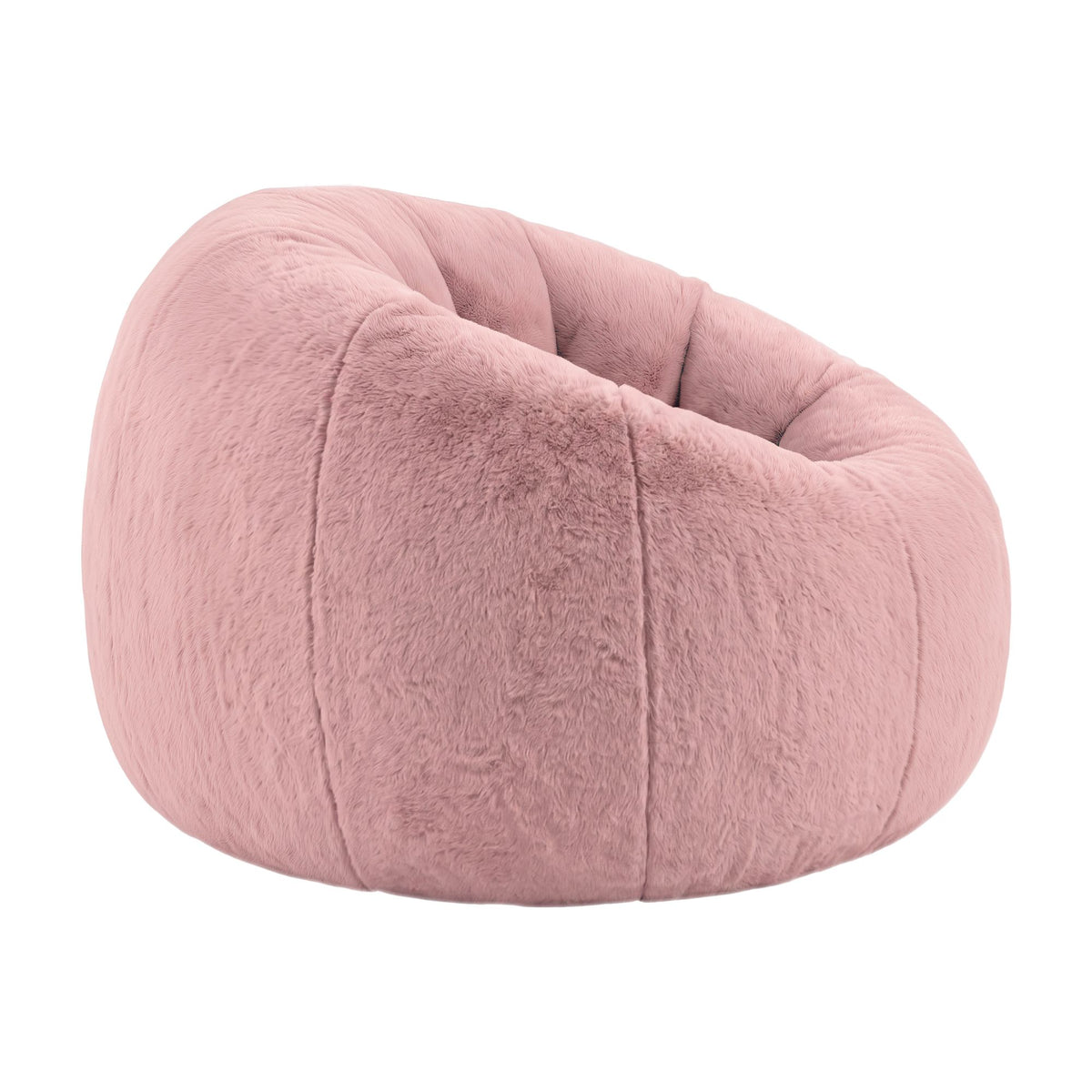 Artiss Bean Bag Chair Cover (No Filler) Soft Faux Fur Beanbag Round Sofa Pink