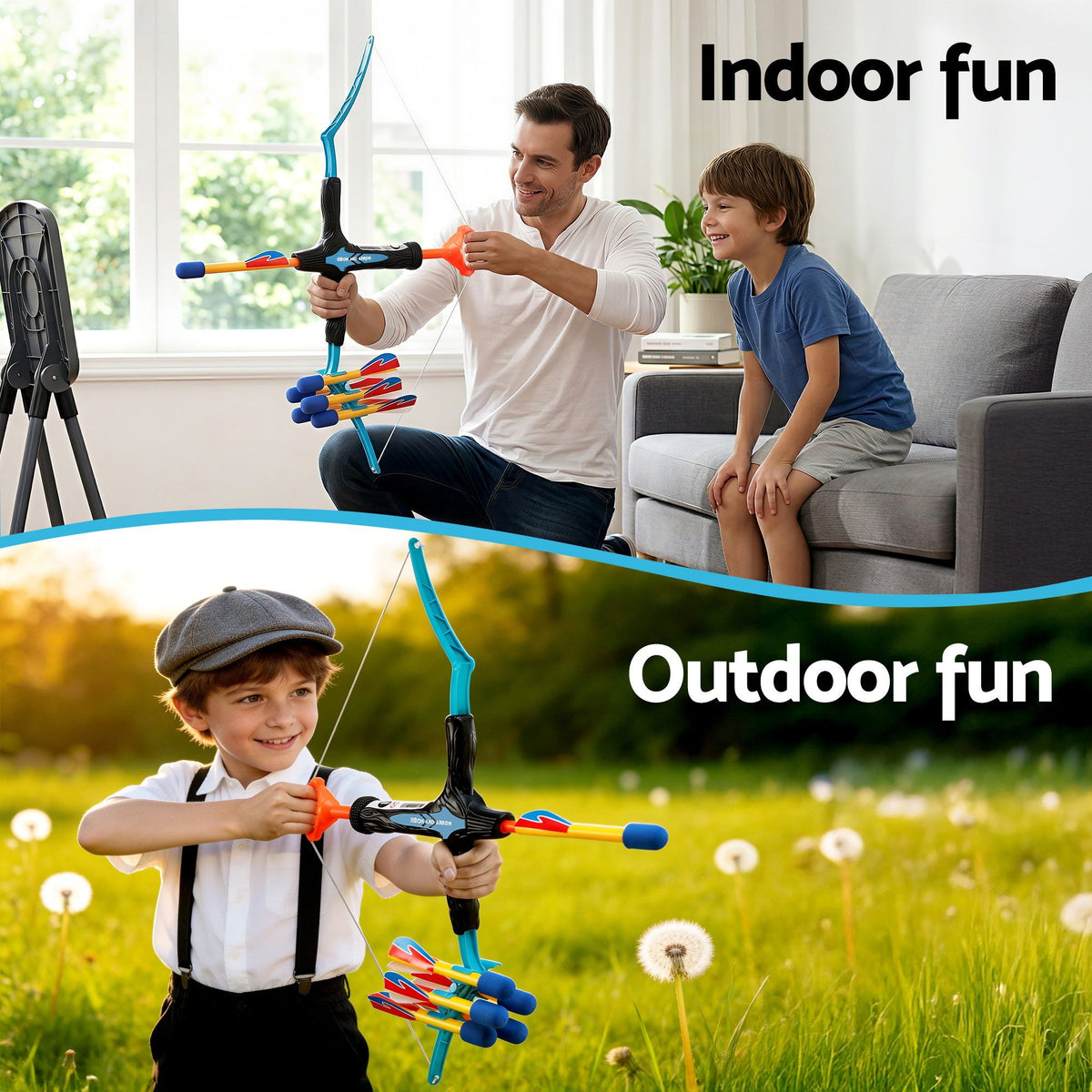 Keezi Kids Bow and Arrow Set Outdoor Sport Game Archery Toys 6 Arrows Children Gifts