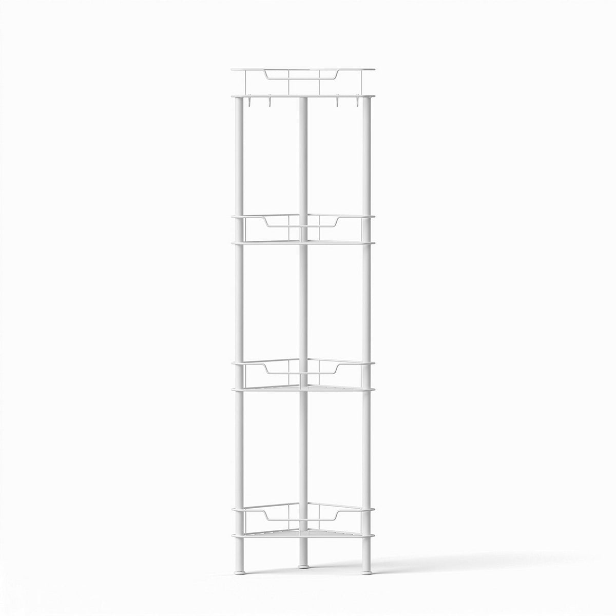 Artiss 4 Tier Floor Standing Corner Shower Caddy Bathroom Organizer White