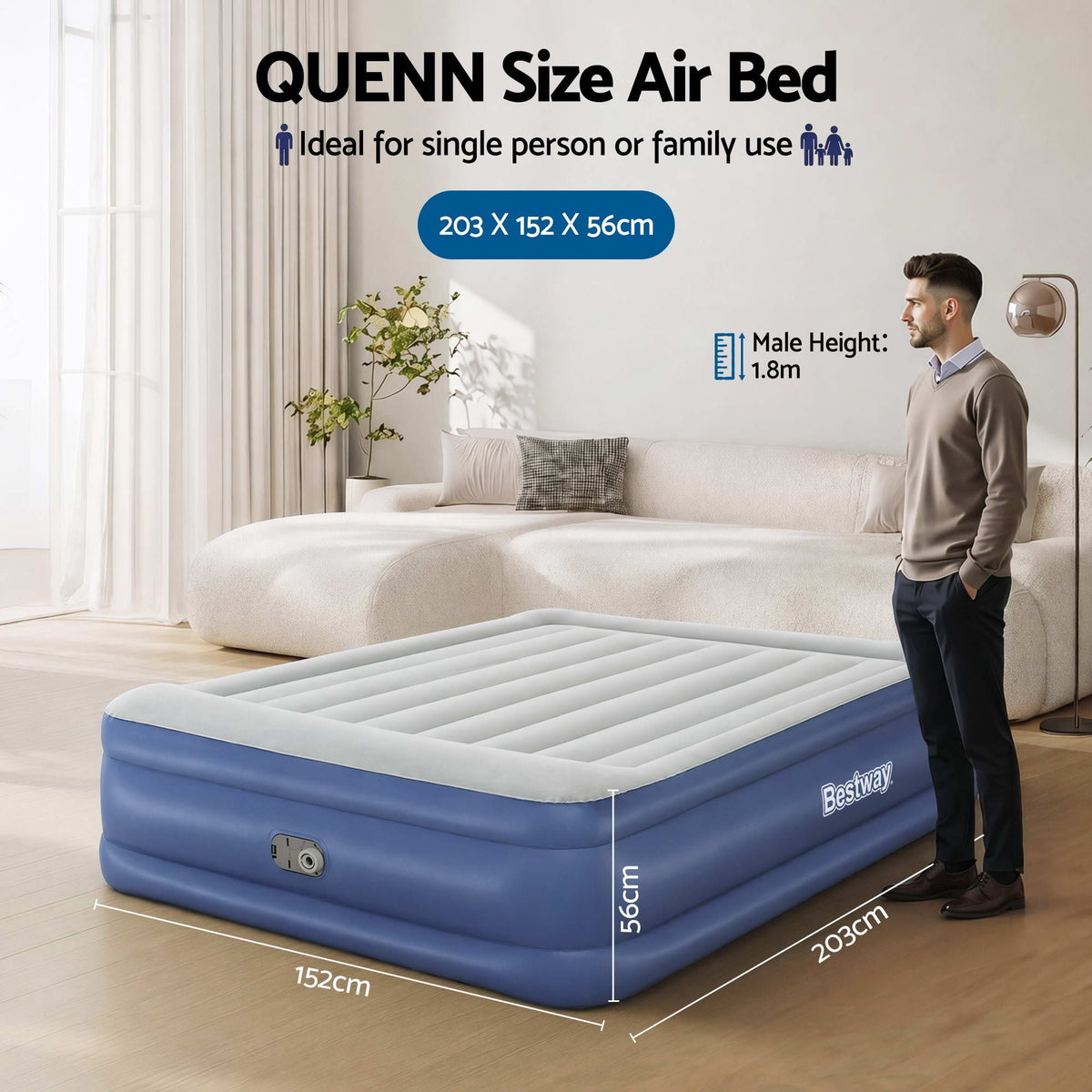 Bestway Air Bed Inflatable Mattress Queen