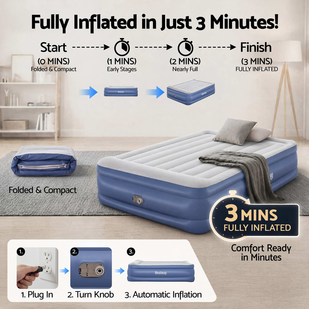 Bestway Air Bed Inflatable Mattress Queen