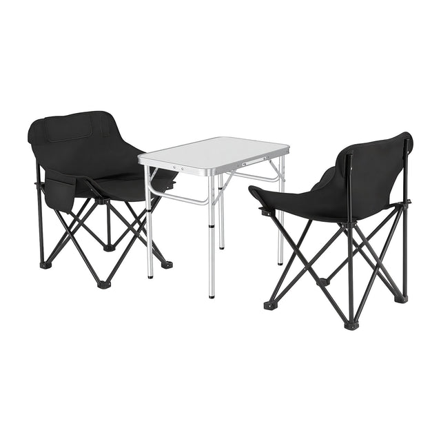 Weisshorn 3pc Camping Table Chair Outdoor Folding Aluminium Portable Picnic 2