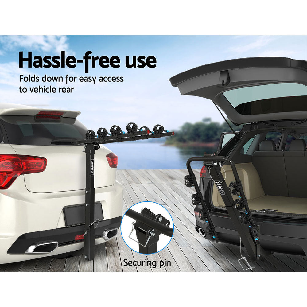 Giantz 4 Bicycle Carrier Bike Rack Car Rear Hitch Mount - CAR-BK-CARRIER-UTUBE4
