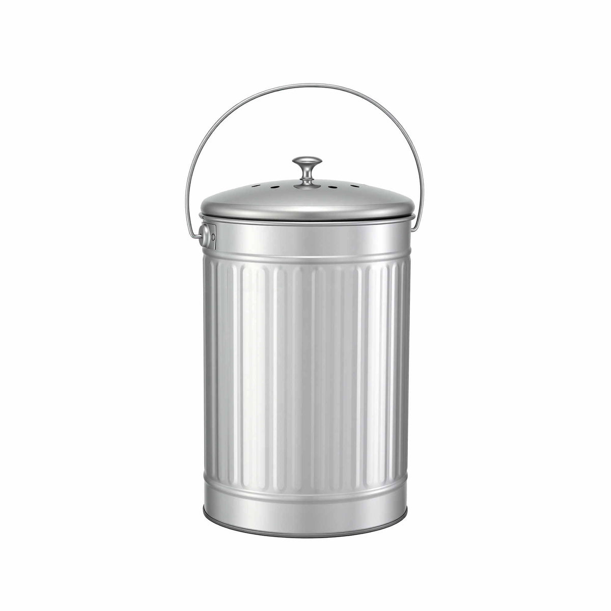 Gardeon Compost Bin Kitchen Countertop Food Waste Caddy 6L Silver