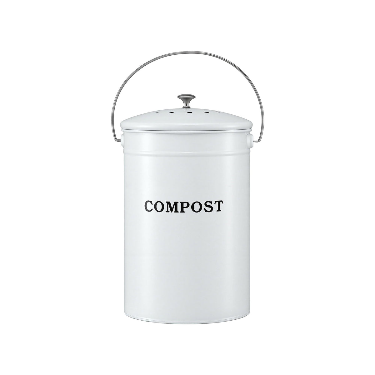 Gardeon Compost Bin Kitchen Compost Caddy Food Waste Bin Bench White