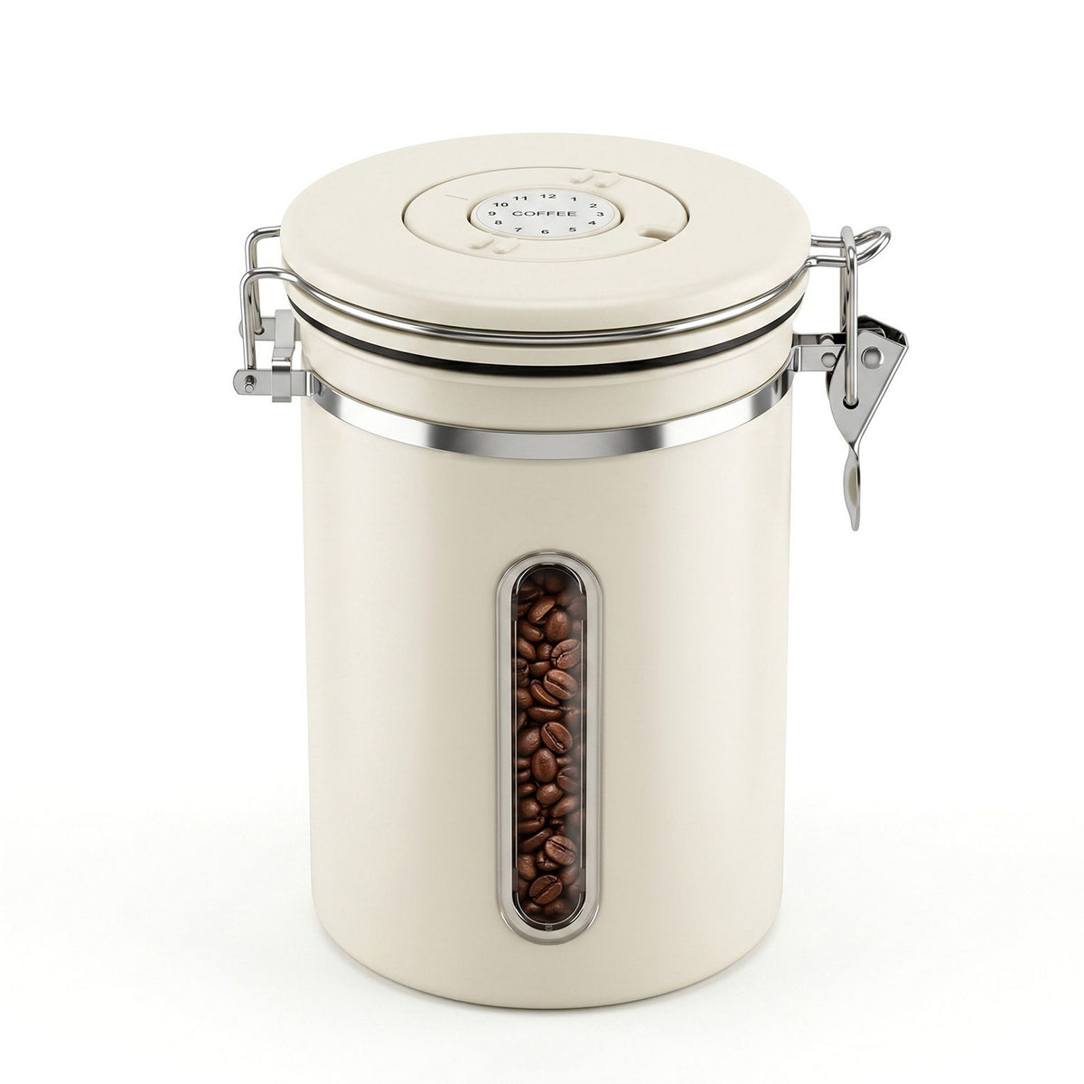 5-Star Chef 1.8L Stainless Steel Coffee Bean Storage Container Coffee Canister