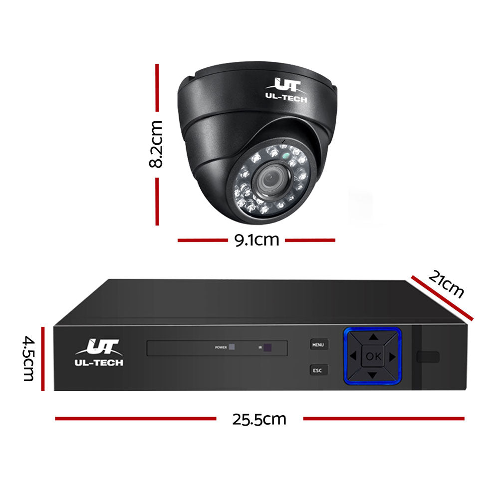 UL-TECH 1080P Security Camera System 8CH DVR with 8 CCTV Dome Cameras