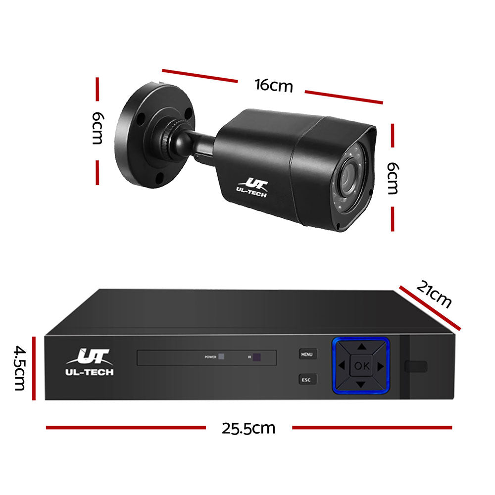 UL-TECH 1080P Security Camera System 8CH DVR with 8 CCTV Square Cameras
