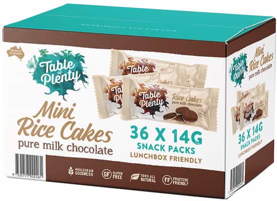 Table of Plenty Dark Choc Topped Mini Rice Cakes (14 g x 36 pk)