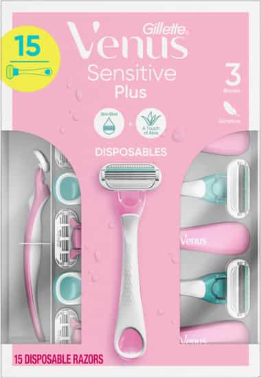 Gillette Venus Sensitive Disposable Razors (15 pk)