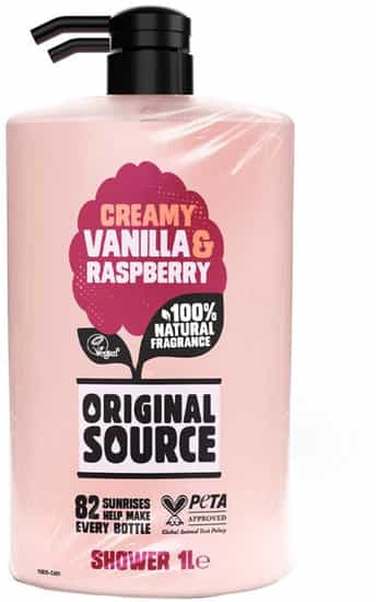 Original Source Creamy Vanilla & Raspberry Body Wash (1 L × 2 pk)