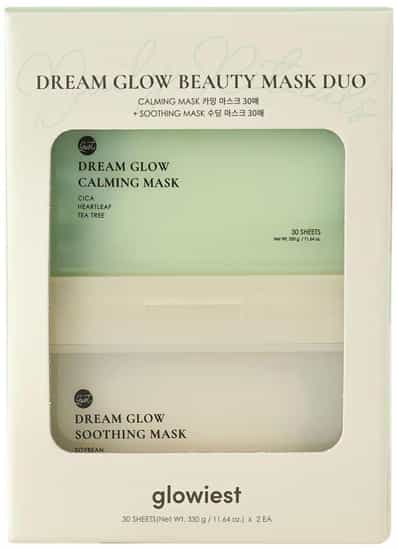 Glowiest Dream Glow Beauty Mask Duo Soothing + Calming (2 x 30 ct)