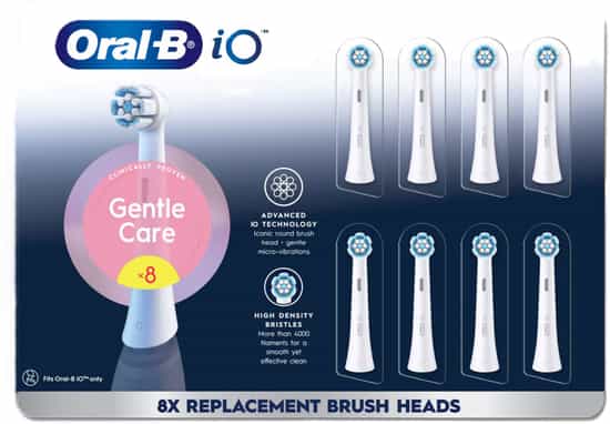 Oral-B iO Gentle Care White Replacement Brush Heads (8 pk)
