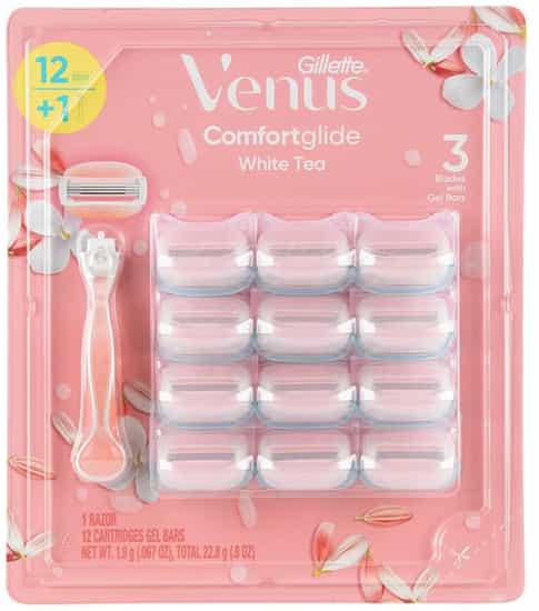 Gillette Venus Comfortglide Handle Razor + 12 Cartridges