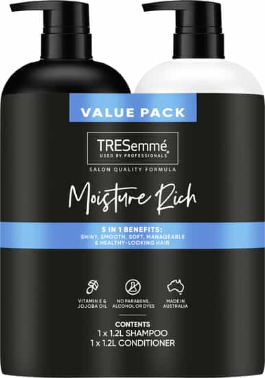 TRESemmé Shampoo & Conditioner Moisture Rich (1.2 L x 2 ct)
