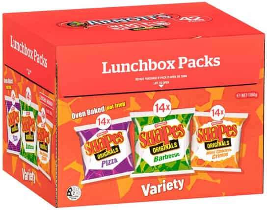 Arnott's Shapes Variety Pack (25 g x 42 pk)