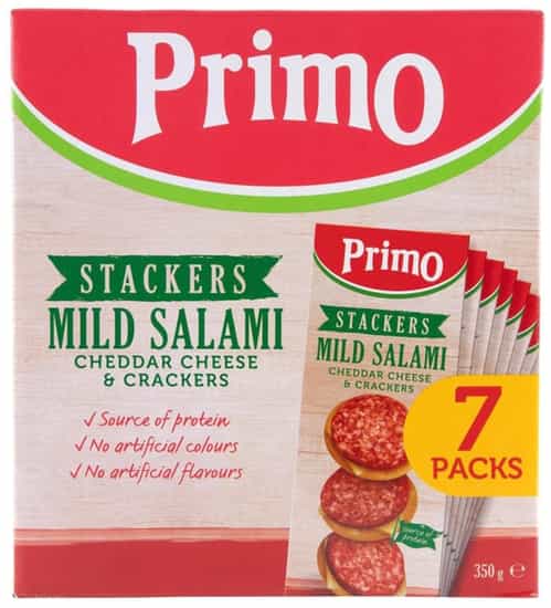 Primo Mild Salami Cheddar Cheese & Crackers (50 g × 7 ct)