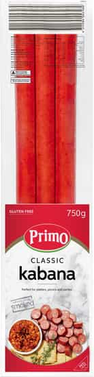 Primo Foods Gluten Free Classic Kabana Sticks 4 ct (750 g)