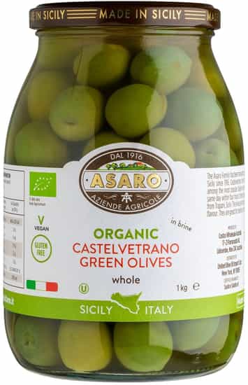 Asaro Farms Organic Green Sicilian Olive (1 kg)