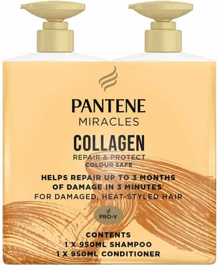 Pantene Miracles Collagen Shampoo And Conditioner (950 ml x 2 pk)