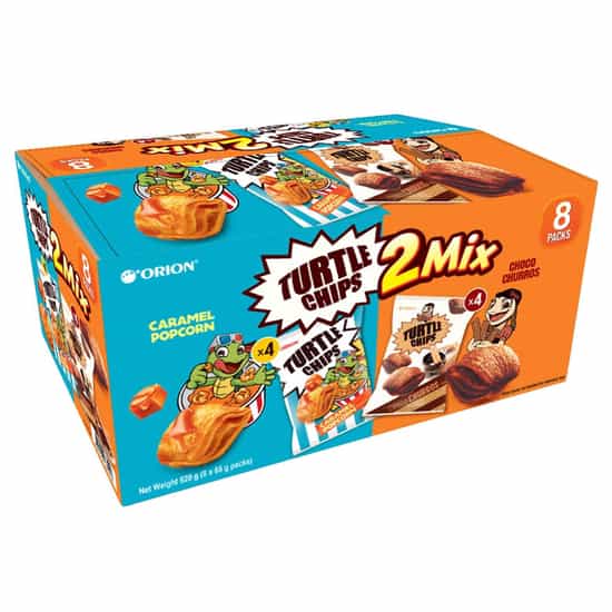 Orion Caramel Popcorn & Churros Turtle Chips (65 g × 8 pk)