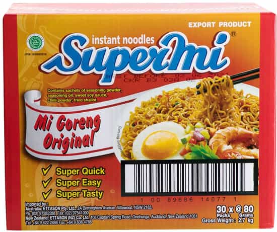 Supermi Mi Goreng Original Instant Noodle (80 g x 30 pk)