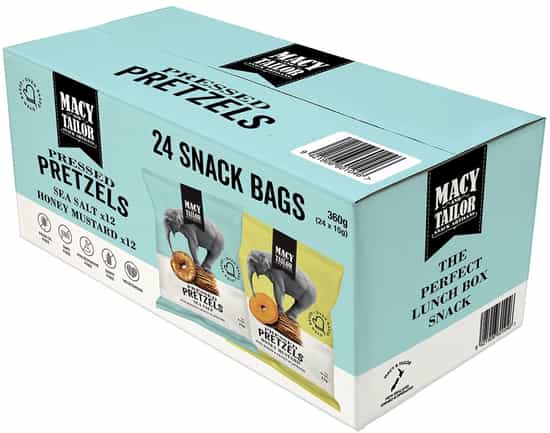 Macy & Tailor Sea Salt & Honey Mustard Pretzels (15 g x 24 pk)