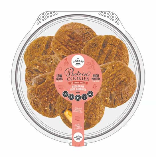The Monday Foods Co. Brookies Chocolate & Macadamia Protein Cookies (600 g)