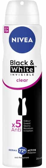 Nivea Women 72h Black & White Deodorant (250 ml x 6 pk)