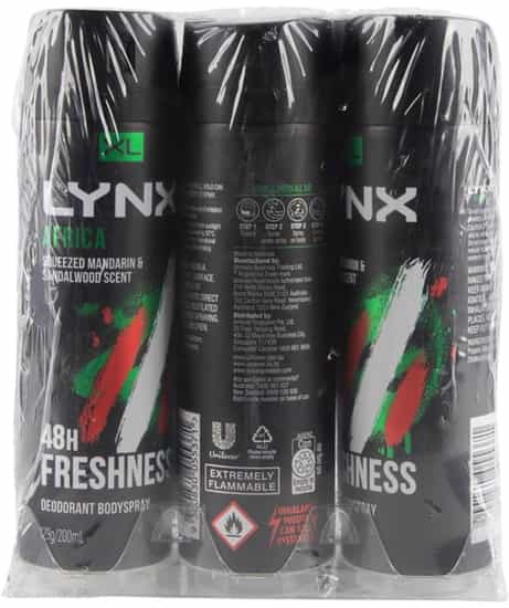 Lynx Africa Body Spray (200 ml x 6 pk)