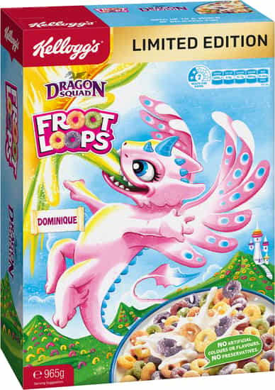 Kellogg's Dragon Squad Froot Loops Snacks (965 g)