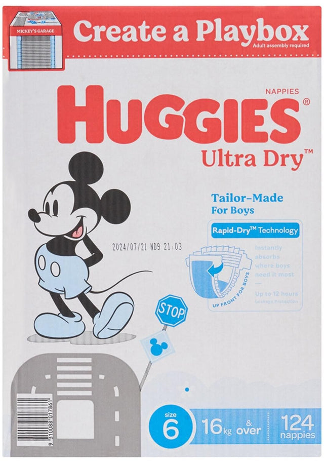 Huggies Junior Size 6 Boys Diapers (124 pk)