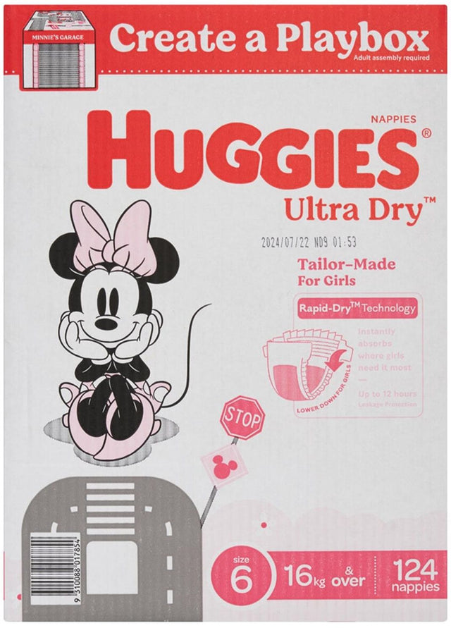 Huggies Junior Size 6 Girls Diapers (124 pk)