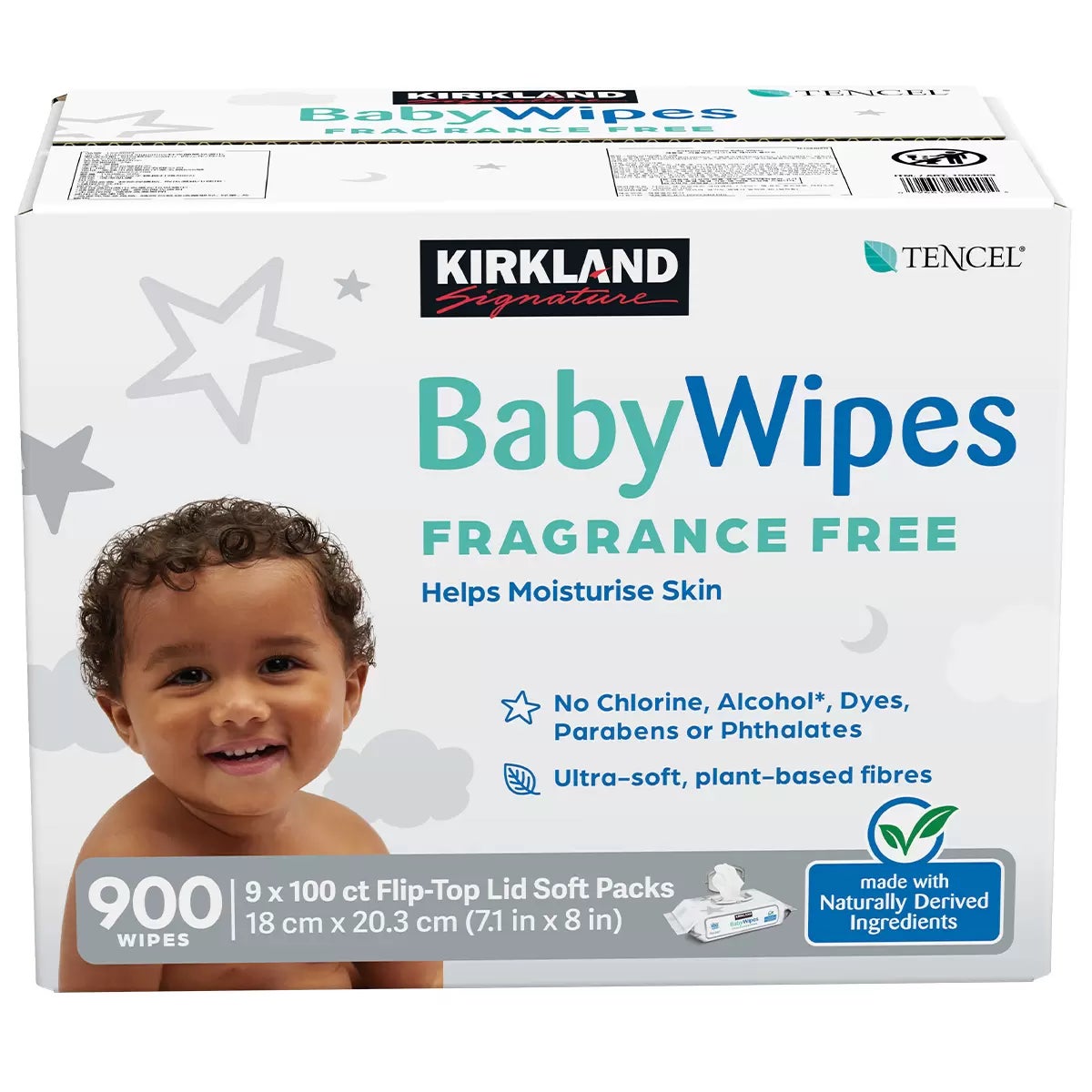 Kirkland Signature Fragrance Free Tencel 900 Baby Wipes