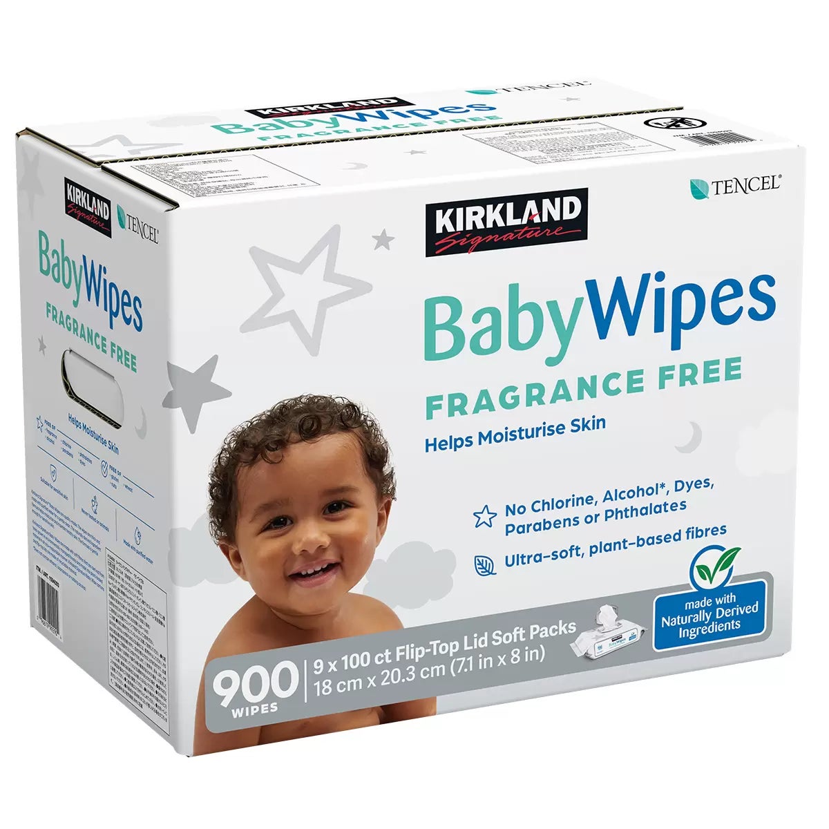 Kirkland Signature Fragrance Free Tencel 900 Baby Wipes