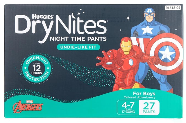 Huggies DryNites Night Time 4-7 Years Pants (27 pk)