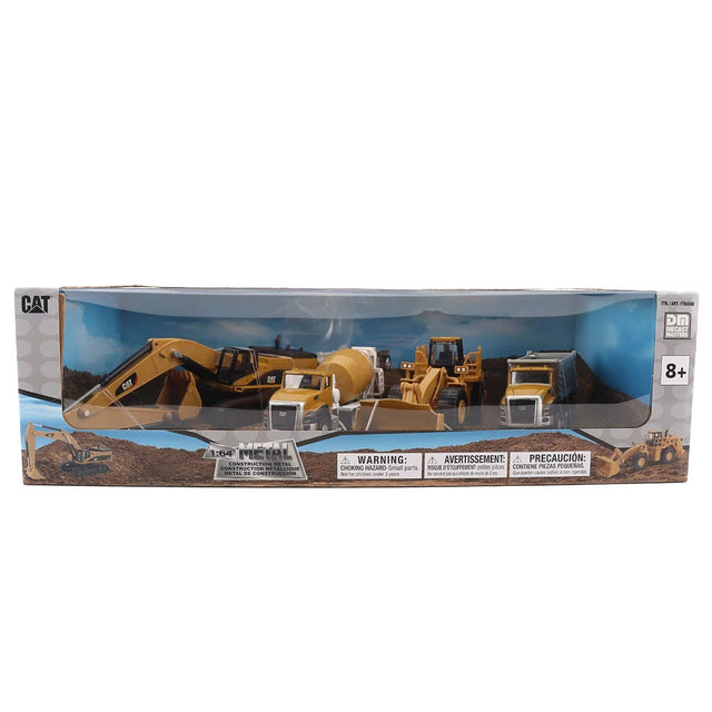 CAT Diecast Trucks 4 Pack Grey