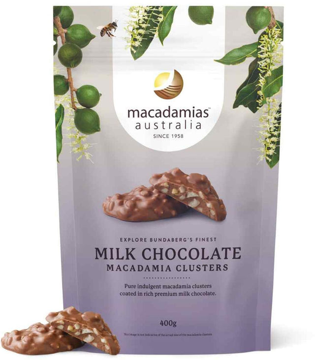 Macadamias Australia Milk Chocolate Clusters (400 g)