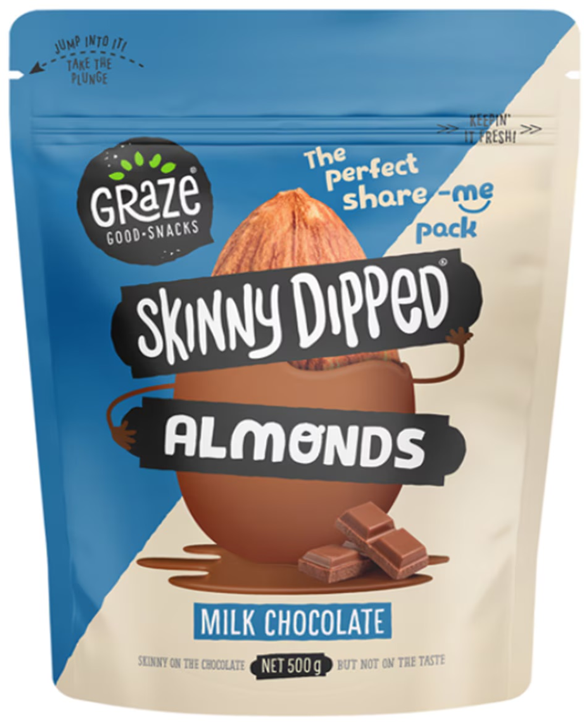 Graze Skinny Dipped Almonds Milk Chocolate (500 g)