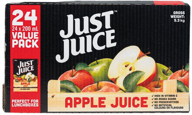 Just Juice Apple Juice (200 ml x 24 pk)