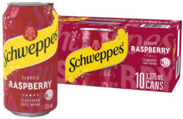 Schweppes Raspberry Soda (375 ml x 10 pk)