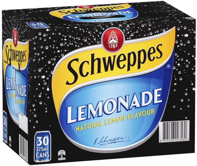 Schweppes Lemonade Cans (375 ml x 30 pk)