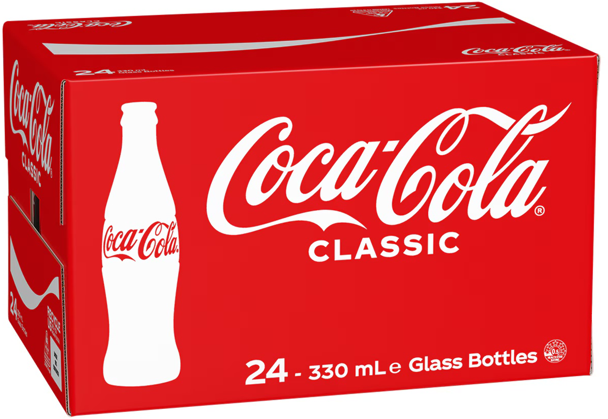 Coca Cola Classic Glass Bottle (330 ml x 24 pk)
