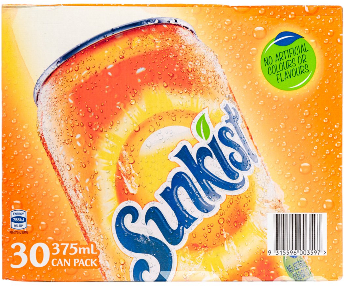 Sunkist Orange Soda Cans (375 ml x 30 pk)
